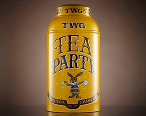 Hand-Painted Artisan Tea Tin, Tea Party Tea